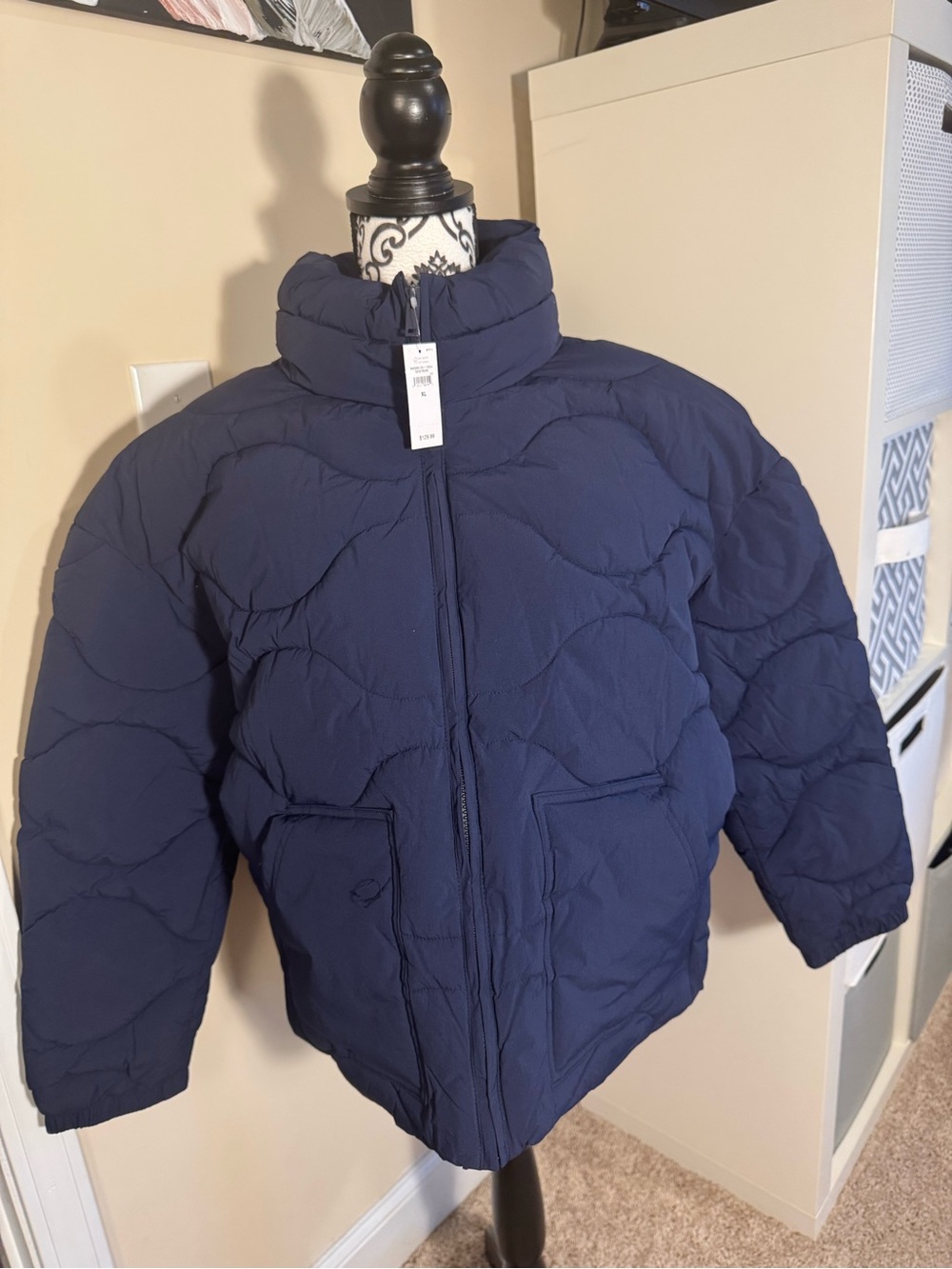 GAP Navy Blue Quilted Puffer Jacket - Women's Coat NWT